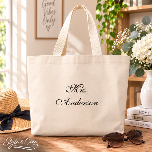 Conception de sac fourre-tout spacieux avec nom pe