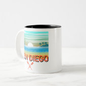 Conception de San Diego - Mug à deux tons (Devant gauche)