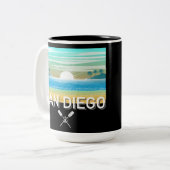 Conception de San Diego - Mug à deux tons (Devant gauche)