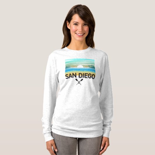 Conception de San Diego - T-shirt à manches longue (Devant entier)