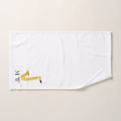 Conception de saxophone monogrammée (Serviette à main)