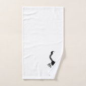 Conception de scorpion noir monogrammé (Serviette à main)
