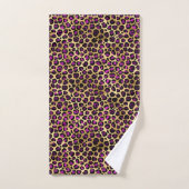 Conception de série Leopard violet et or 4 (Serviette à main)