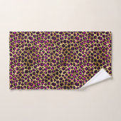 Conception de série Leopard violet et or 4 (Serviette à main)