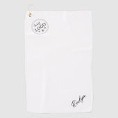 Conception de serviette de golf élégante avec logo (Devant)