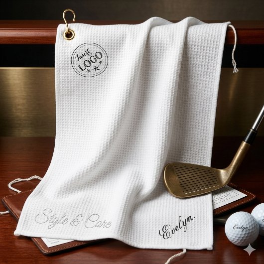 Conception de serviette de golf élégante avec logo