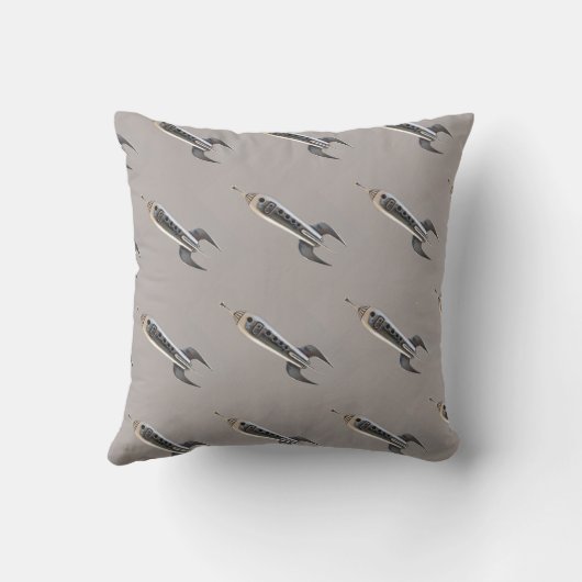 Conception de signature Coussin de fusée Retro (Verso)