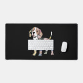 Conception de silhouette de Beagle fleuri (Clavier et souris)