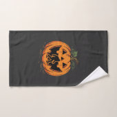 Conception de silhouette de citrouille Halloween B (Serviette à main)