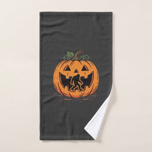 Conception de silhouette de citrouille Halloween B (Serviette à main)