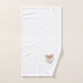 Conception de singe monogramme (Serviette à main)