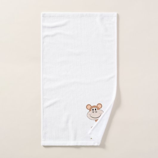 Conception de singe monogramme (Serviette à main)