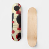 Conception de skateboard abstrait rouge et noir gr (Recto)