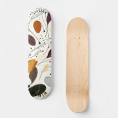 Conception de skateboard minimaliste aux feuilles (Recto)