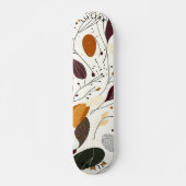 Conception de skateboard minimaliste aux feuilles (Devant)