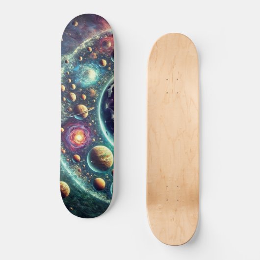 Conception de skateboard Space & Planet (Recto)