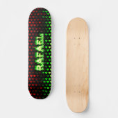 Conception de skateboard vert feu et flammes Rafae (Recto)