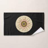 Conception de soleil levant rétro boho (Serviette à main)