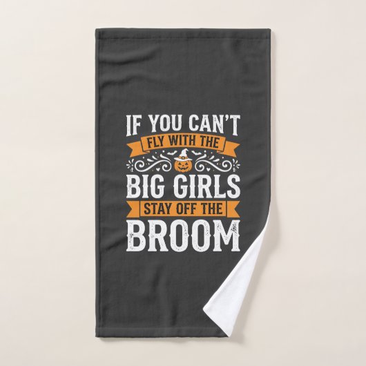 Conception de sorcière à balai pour grandes filles (Serviette à main)
