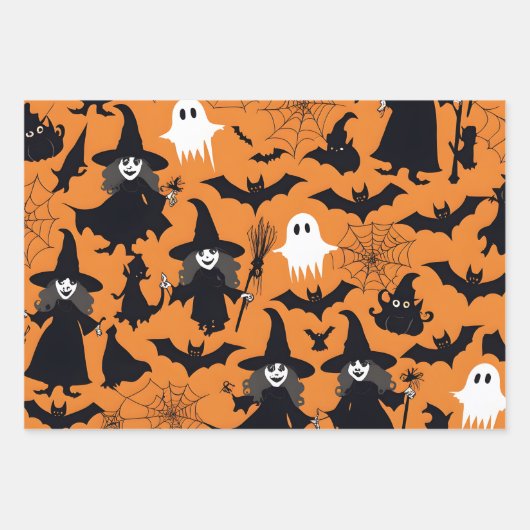 Conception de sorcière Citrouille de papier envelo (Devant 2)