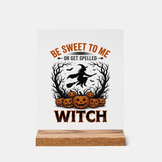 Conception de sorcière d'Halloween Soyez gentil ou (Recto)