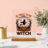 Conception de sorcière d'Halloween Soyez gentil ou (Mariage)