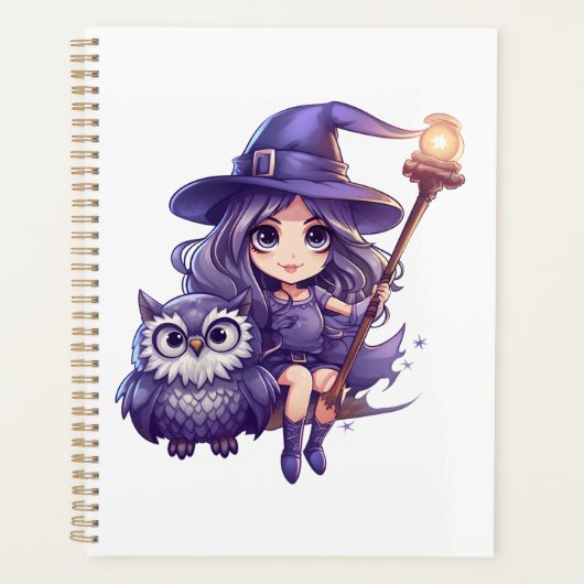 Conception de sorcière et d'hibou - Style d'Hallow (Devant)