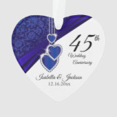 Conception de souvenir de 45e anniversaire de mari (dos)