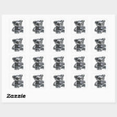 Conception de stickers abstraits argentés vibrants (Feuille)