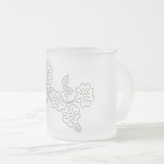 CONCEPTION DE STYLE D'ART EN VERRE FROSÉ MUG (Devant droit)