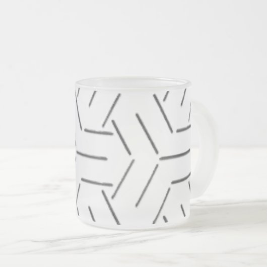 CONCEPTION DE STYLE D'ART EN VERRE FROSÉ MUG (Devant droit)