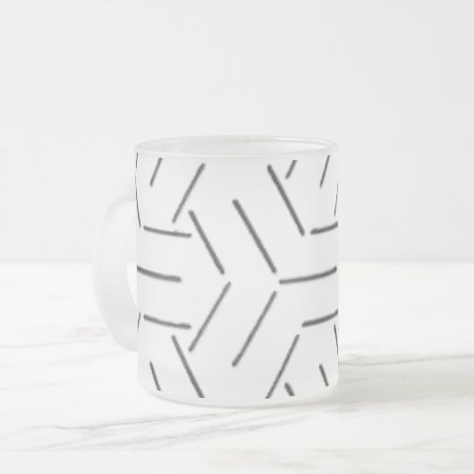 CONCEPTION DE STYLE D'ART EN VERRE FROSÉ MUG (Devant gauche)
