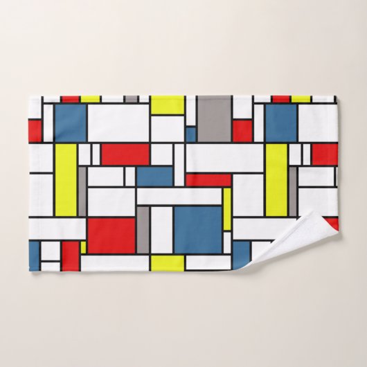 Conception de style de Mondrian (Serviette à main)