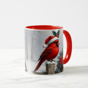 Conception de sublimation de mug de Noël Cardinal