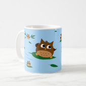 Conception de surf de feuille de hibou - tasse (Devant gauche)