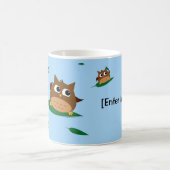 Conception de surf de feuille de hibou - tasse (Centre)