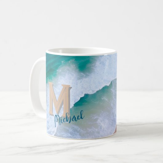 Conception de surf d'onde de tasse de Mug avec cad (Devant gauche)