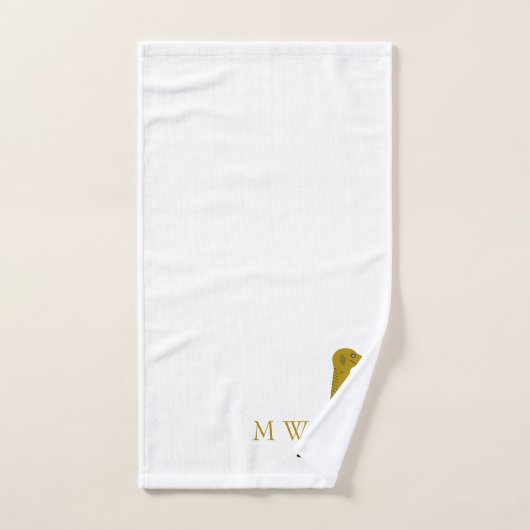 Conception de suricate Monogrammé (Serviette à main)