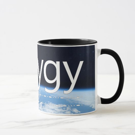 Conception de "Syzygy" (1) sur la tasse de la (Droite)