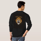 Conception de t-shirt à manches longues noires ave (Dos entier)