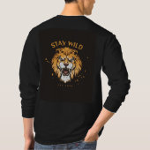 Conception de t-shirt à manches longues noires ave (Dos)