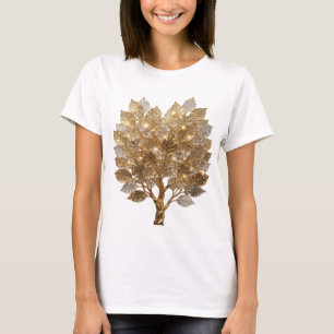 Conception de T-shirt Arbre de Vie Doré Argenté Sp