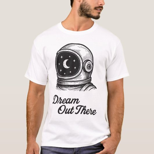 Conception de T-Shirt Astronautes Rêvant Là-Haut (Devant)