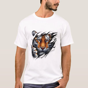 Conception de t-shirt au visage de tigre d'esprit
