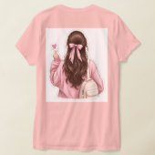 Conception de T-shirt autocollant de fille selfie (Couchage Retour)