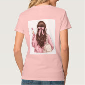 Conception de T-shirt autocollant de fille selfie (Dos)