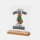 Conception de T-Shirt avec Gravure Vintage Savage (Angle)