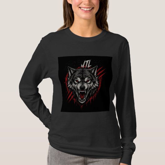 Conception de T-shirt avec loup (Devant)