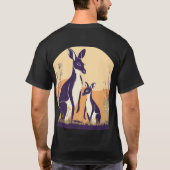 Conception de T-shirt avec silhouette de kangourou (Dos)