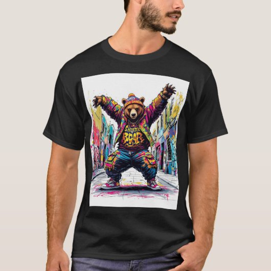 Conception de T-shirt B-Boy Bear (Devant)